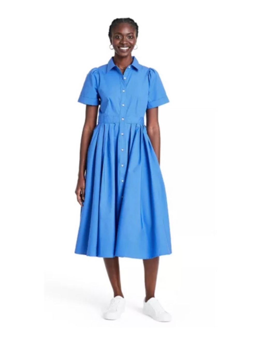 Alexis blue midi flare dress
